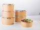 Customized Round Kraft Paper Bowls With Lids , Environmentally - Friendly